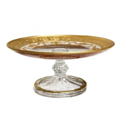 Arte Italica Vetro Gold Patisserie Dish