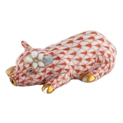 Herend Daisy the Pig - Rust