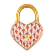 Herend Heart Lock - Rust