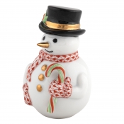 Herend Candy Cane Snowman - Rust