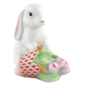 Herend Flowerpot Bunny - Rust