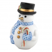 Herend Candy Cane Snowman - Blue