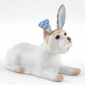 Herend Westie with Bunny Ears - Blue