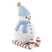 Herend Skiing Snowman - Blue