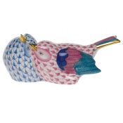 Herend Love Birds Blue + Raspberry