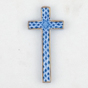Herend Small Cross - Sapphire