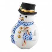 Herend Candy Cane Snowman - Sapphire