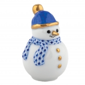 Herend Mini Snowman - Sapphire