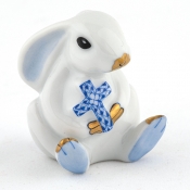 Herend Bunny with Cross - Sapphire