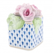 Herend Roses In Vase - Sapphire