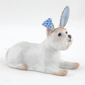 Herend Westie with Bunny Ears - Sapphire