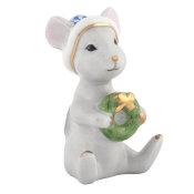 Herend Christmas Mouse - Sapphire