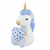 Herend Sitting Unicorn - Sapphire