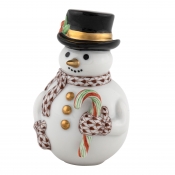 Herend Candy Cane Snowman - Chocolate