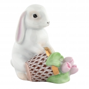 Herend Flowerpot Bunny - Chocolate