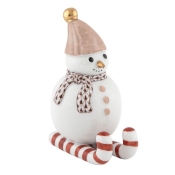 Herend Skiing Snowman - Chocolate