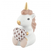 Herend Sitting Unicorn - Chocolate