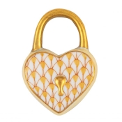 Herend Heart Lock - Butterscotch