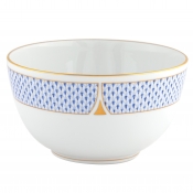Herend Art Deco Blue Round Bowl - 7"