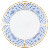 Herend Art Deco Blue Dessert Plate - 8"