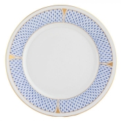 Herend Art Deco Blue Dinner Plate - 10.5"