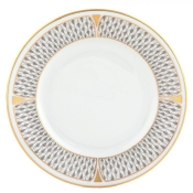 Herend Art Deco Gray Bread Plate - 6"