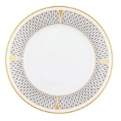 Herend Art Deco Gray Salad Plate - 7.5"
