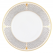 Herend Art Deco Gray Dessert Plate - 8"