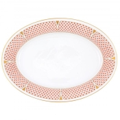 Herend Art Deco Rust Oval Platter - 15"