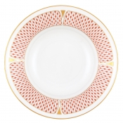 Herend Art Deco Rust Rim Soup - 8"
