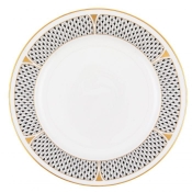 Herend Art Deco Black Service Plate - 11"