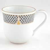 Herend Art Deco Black Mug