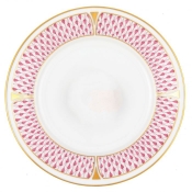 Herend Art Deco Raspberry Bread + Butter Plate - 6"