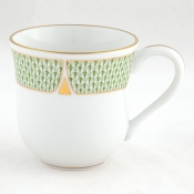 Herend Art Deco Green Mug