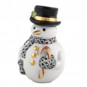 Herend Candy Cane Snowman - Black