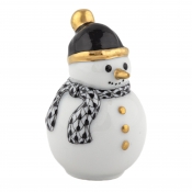 Herend Mini Snowman - Black