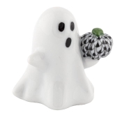 Herend Ghost With Pumpkin - Black