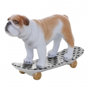Herend Skateboarding Bulldog - Black