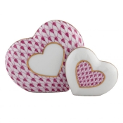 Herend Two of Hearts - Raspberry