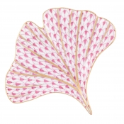 Herend Ginkgo Leaf - Raspberry