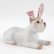Herend Westie with Bunny Ears - Raspberry