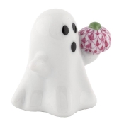 Herend Ghost With Pumpkin - Raspberry