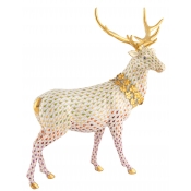 Herend Reserve Collection Stag with Flower Garland