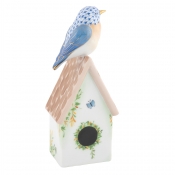 Herend Reserve Collection Eastern Bluebird on House