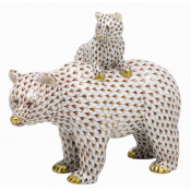Herend Reserve Collection Grizzly Bear & Baby