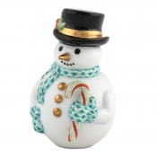 Herend Candy Cane Snowman - Green