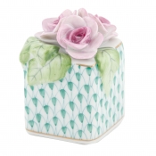 Herend Roses In Vase - Green