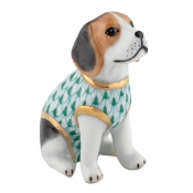 Herend Beagle Puppy - Green