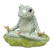 Herend Yoga Frog - Key Lime