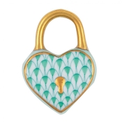 Herend Heart Lock - Key Lime
